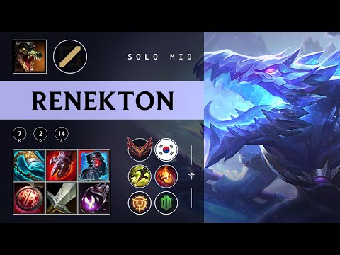 Renekton Mid vs Orianna - KR Grandmaster Patch 25.23