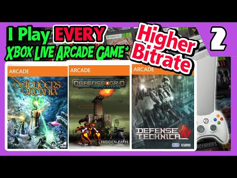 Tower Defense Games (on XBLA) -Defenders of Ardania, Defense Grid, Defense Technica (higher bitrate)