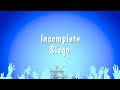 Incomplete - Sisqo (Karaoke Version)
