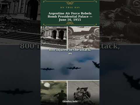 Argentine Air Force Rebels Bomb Presidential Palace ...