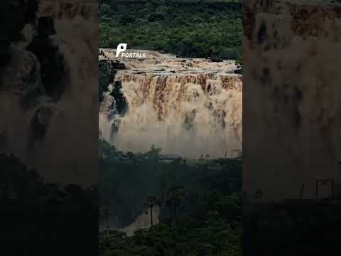 Professor de Anápolis impressiona ao mostrar como chuvas deixaram a cachoeira do Salto Corumbá