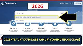 2026 YURT KAYDI NASIL YAPILIR? YURT TAAHHÜTNAME ONAYI NASIL YAPILIR? (2026 YURT 