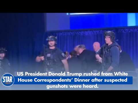 Trump rushed from White House correspondents' dinner after suspected gunshots heard