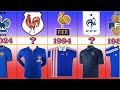 France National Football Team Evolution Jersey | History Jersey Football