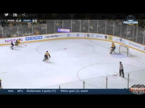 Big Hit - Anaheim Ducks v Nashville - February 8 2014