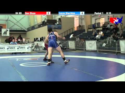 Dan Olsen vs. Lucas Sheridan at 2013 ASICS University Nationals - GR