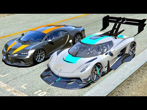 Koenigsegg Jesko GTR vs Bugatti Chiron Super Sport 300+ at Highlands
