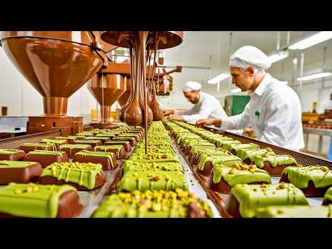 How Dubai Chocolate Is Made in a Factory