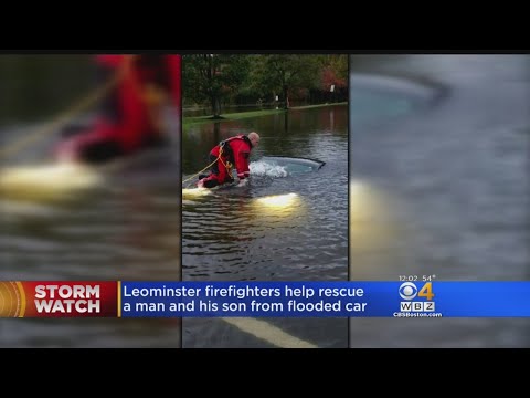 Father, Son Rescued From Flooded Car In Leominster