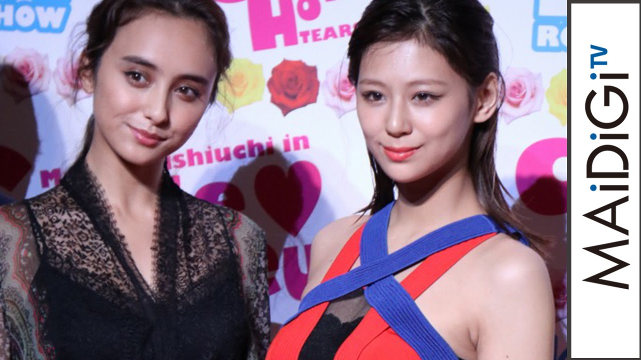 動画 西内まりや ハニー風タイトワンピで胸元チラ見せ 石田二コルはシースルーで魅了 映画 Cutie Honey Tears 完成披露上映会舞台あいさつ1 Maidigitv マイデジｔｖ