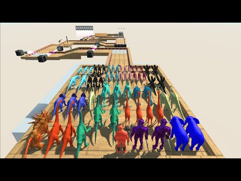 Colors Run To Get a Red Pig #22 - Animal Revolt Battle Simulator