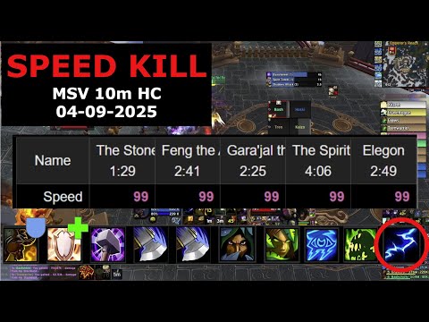 Speed Kills MSV 10m hc | Ele Shaman PoV | MOP Classic Raid