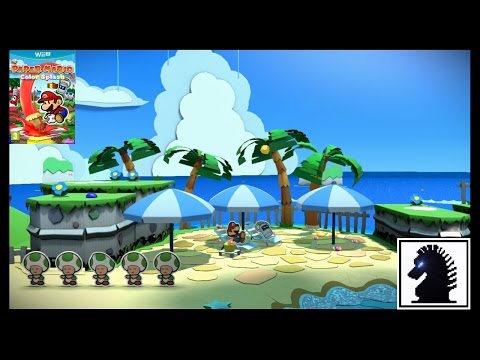 Wii U Paper Mario Color Splash - #5: Bloo Bay Beach