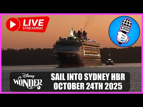 Thumbnail for Disney Wonder Live Stream: Sail Into Sydney Harbour 24th October 2025