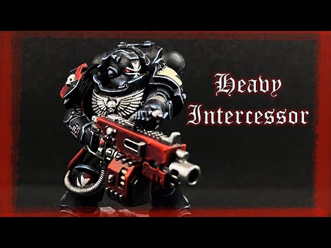 Black Templar Heavy Intercessor with Heavy Bolter painting process!