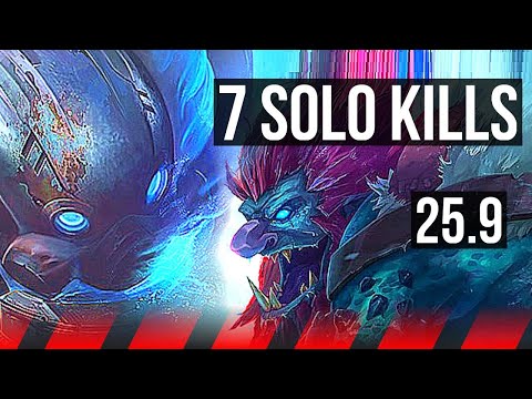 GRAGAS vs TRUNDLE (TOP) | 10/1/7, 7 solo kills, Godlike | KR Master | 25.9