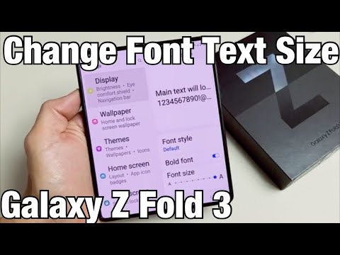 Galaxy Z Fold 3: How to Change Font Text Size (Increase or Decrease)