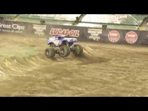 Monster truck doing the first ever front flip