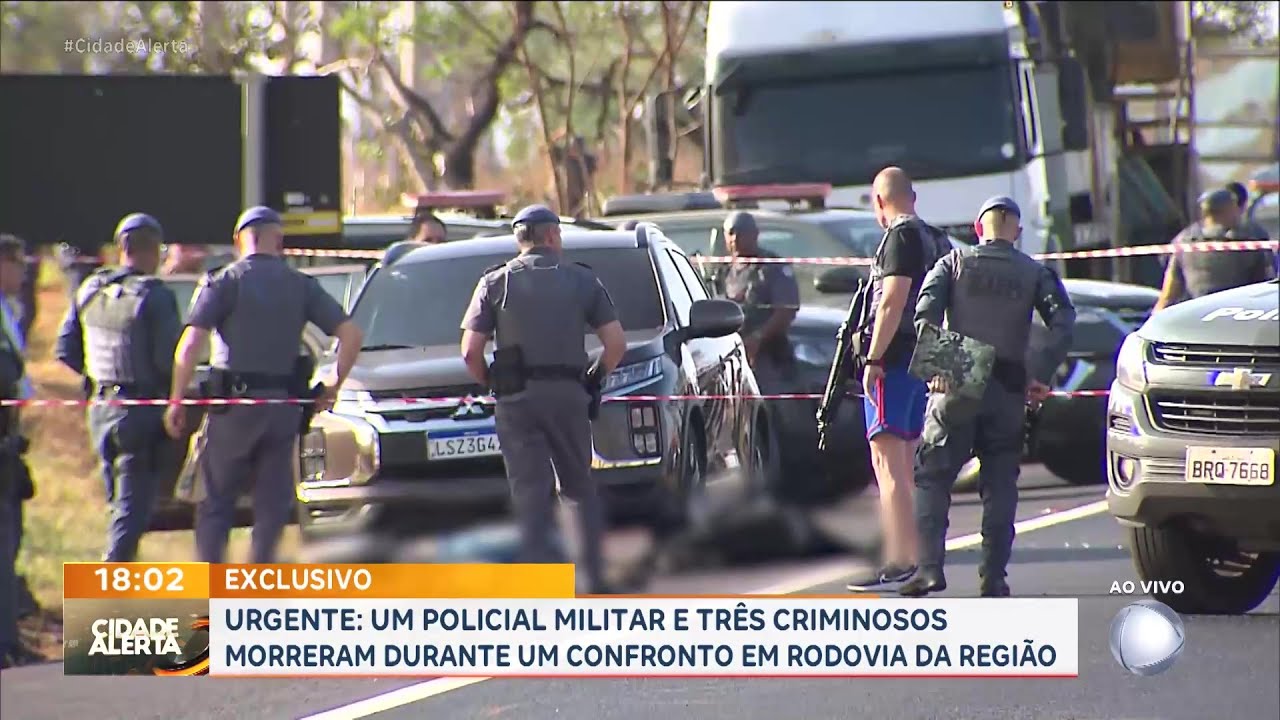 Troca de tiros deixa policial e 3 criminosos mortos em rodovia de Altinópolis