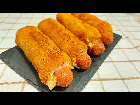ROLLITOS DE SALCHICHA y QUESO 🧀 | Delicioso y FÁCIL aperitivo