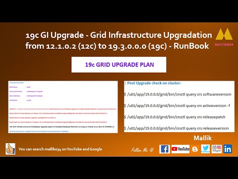 19c GI Upgrade Grid Infrastructure Upgradation from 12 1 0 2 12c to 19 3 0 0 0 19c RunBook