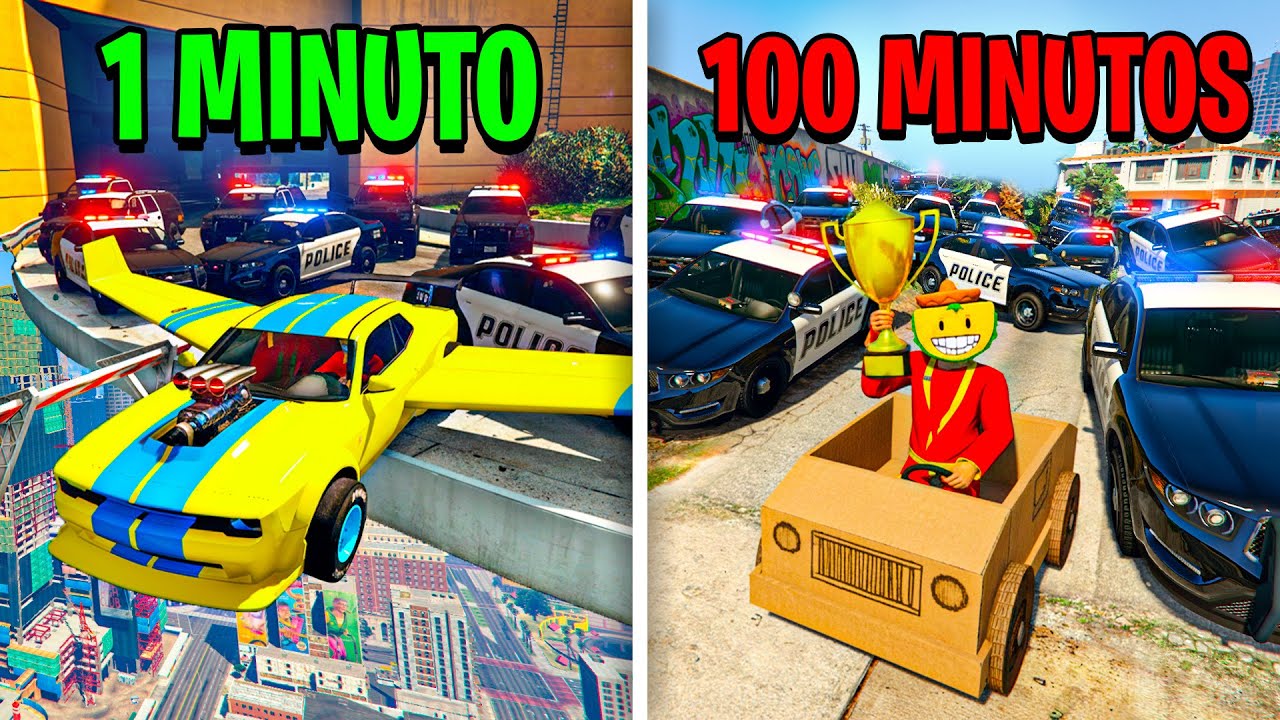 ESCAPANDO de la POLICÍA pero el COCHE EMPEORA cada MINUTO! VICTORIA AL LÍMITE! - GTA 5 Online