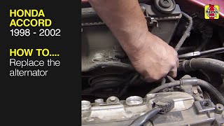 How to Replace the alternator on the Honda Accord 1998 to 2002