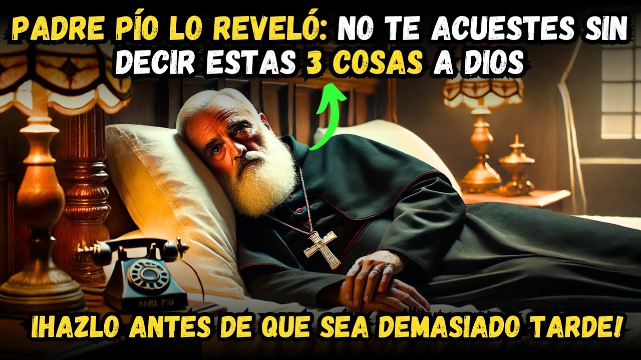 🙏 DI ESTAS 3 COSAS A DIOS SIEMPRE ANTES DE DORMIR, ANTES DE QUE SEA TARDE – ¡EL PADRE PÍO LO REVELÓ!