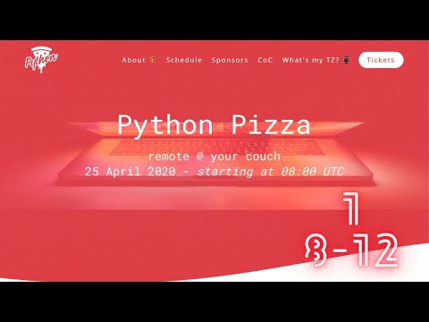 [RAW] Remote Python Pizza - part 1 (UTC 8-12)