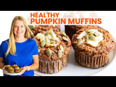 HEALTHY PUMPKIN MUFFINS | easy one bowl recipe, Starbucks copycat
