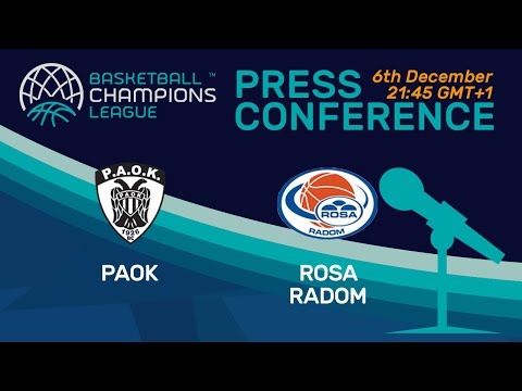 PAOK v Rosa Radom - Press Conference - Basketball Champions League