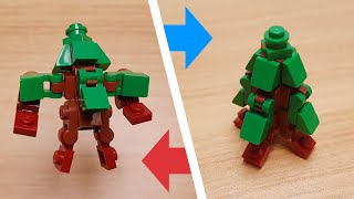 Mini LEGO Christmas tree transformer robot Fine-man!