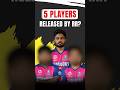 5 Players Rajasthan Royals Might Release Cricket Cricketshorts Viralvideo