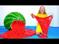 Nastya And Friends Make A Giant Slime At Home