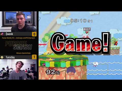 Purdue Spring 2019 Weekly #14 - Winners Quarterfinals - (Falco) $wank vs Tuesday (Peach)