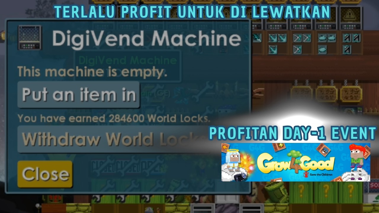 Profit of 26 BGL+ at Grow4Goods Event 2026 First Day Profit | GROWTOPIA