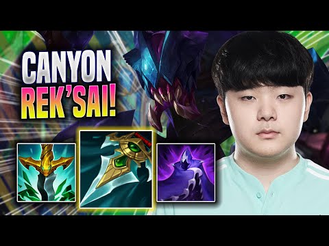 CANYON IS A BEAST WITH REK'SAI! - DK Canyon Plays Rek'sai JUNGLE vs Lee Sin! | Season 2022