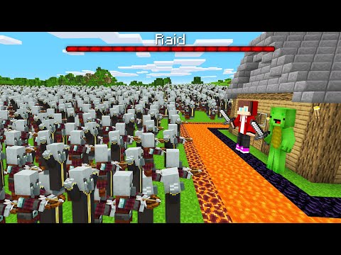 7 Security Build Hacks vs Pillagers - Minecraft Maizen