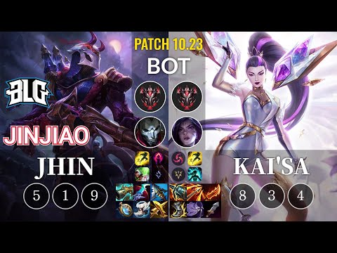 BLG Jinjiao Jhin vs Kai'Sa Bot - KR Patch 10.23