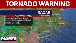 Tornado warning issued for parts of New Jersey