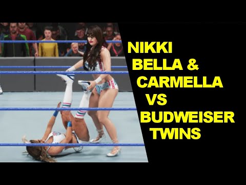 WWE 2K19 Nikki Bella & Carmella vs The Budweiser Twins - Elimination Tag Team