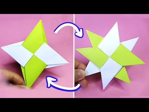 How to Make a Transforming Double Ninja Star – Fun Origami Trick!