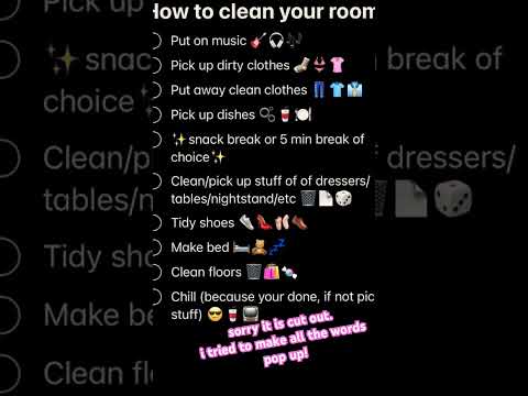 how to clean your room!!#room #clean #list #helping #sorry#fyp #shorts #viral #video