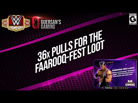36x Pulls for the Faarooq-Fest Loot / WWE Champions 🍀