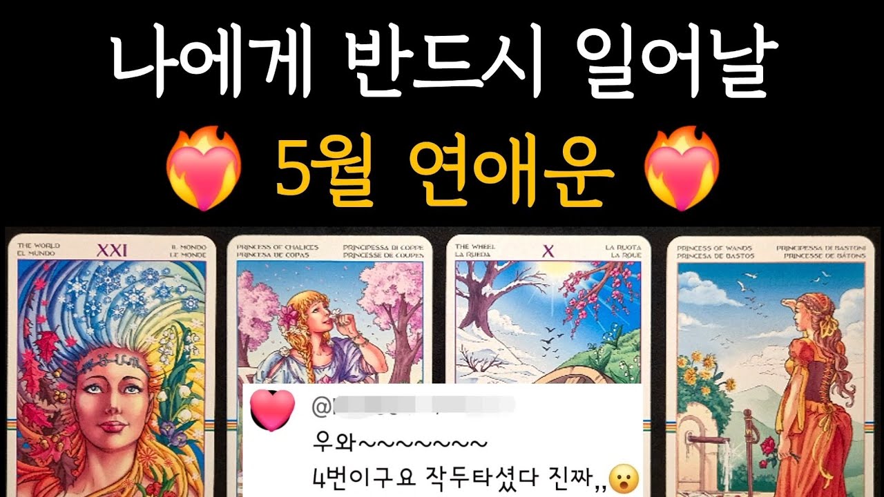 [타로] 무섭도록 잘맞는❤️‍🔥나에게 반드시 일어날 5월 연애운 + Tip까지⭐️