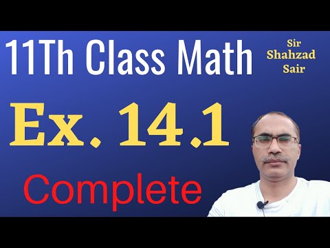 Exercise 14.1 Complete || 11Th Class Mathematics || FSC Part 1 Math Chapter 14