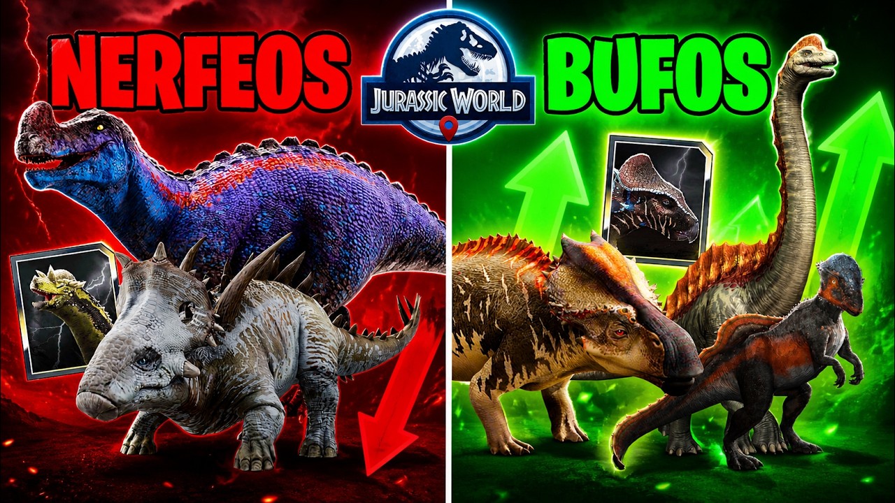 ❌ADIOS A SPINOTOPS❌TODOS LOS NERFEOS Y BUFOS DE LA ACTUALIZACIÓN | JURASSIC WORLD ALIVE