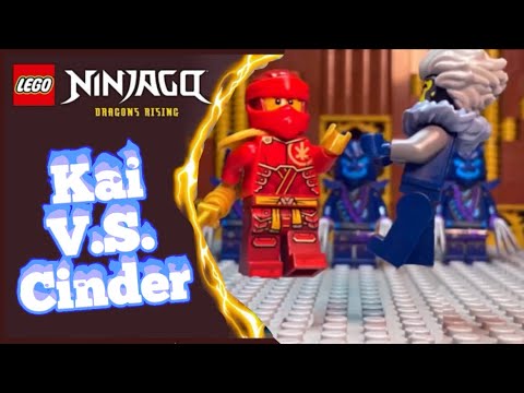Kai VS Cinder | Ninjago Dragons Rising Season 2 Stop Motion Recreation