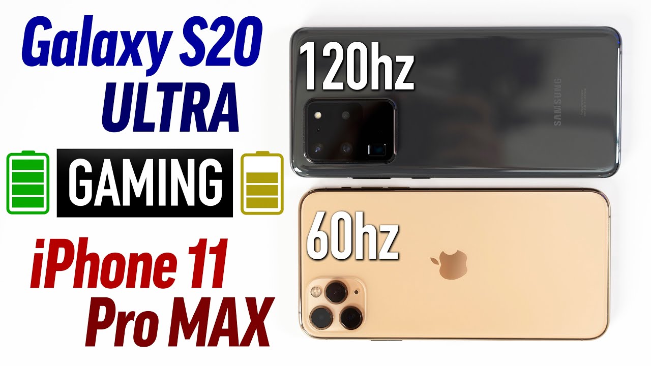 S20 Ultra 120hz vs 11 Pro Max 60hz Battery Life Comparison!