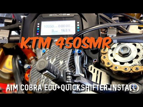 KTM 450 SMR Pt. 6 - AIM Cobra (Taipan) ECU, GET Quickshifter, Data Acquisition, Metzelers, New Seat!